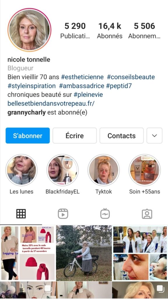 Compte Instagram Nicole Tonnelle