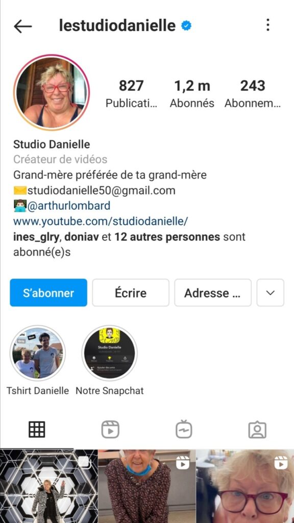 Compte instagram Studio Danielle